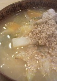 超簡単キムチ味のスタミナスープ。