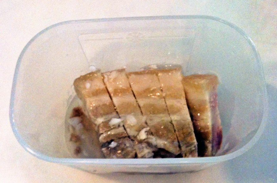 圧力鍋使用 豚肉の保存法の画像