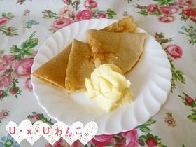 ♡基本のクレープ生地〜全粒粉100%〜♡