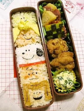 キャラ弁★スヌーピーのトーテムポール
