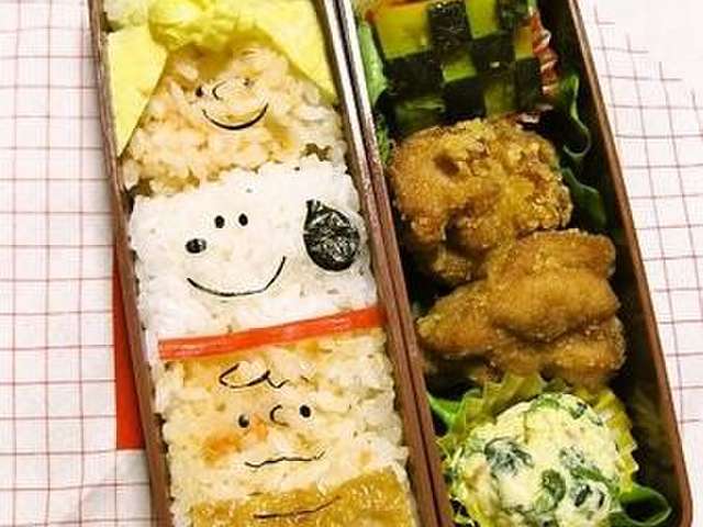 キャラ弁 スヌーピーのトーテムポール レシピ 作り方 By Namimocchi