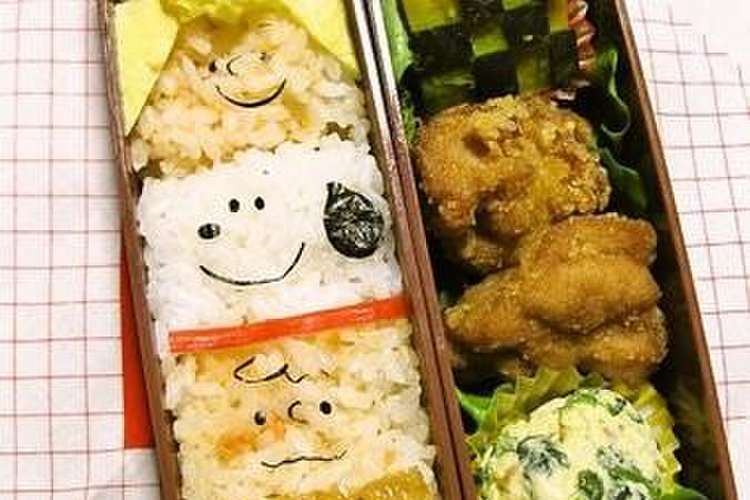 キャラ弁 スヌーピーのトーテムポール レシピ 作り方 By Namimocchi クックパッド 簡単おいしいみんなのレシピが373万品