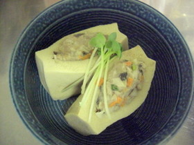 簡単&節約!高野豆腐の豚ひき肉詰め