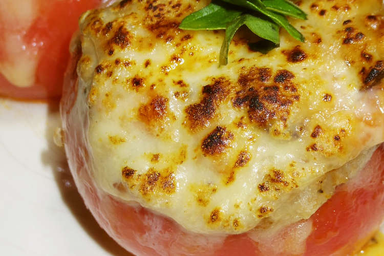 オシャレ丸ごとトマトの肉詰めオーブン焼き レシピ 作り方 By しるびー１９７８ クックパッド 簡単おいしいみんなのレシピが358万品