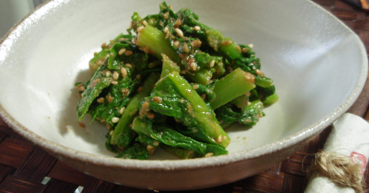 菜の花 胡麻和え レシピ 作り方 By Rokuro クックパッド 簡単おいしいみんなのレシピが370万品