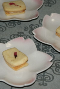 桜のクッキー＊ホワイトチョコサンド