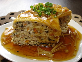 レンジで簡単!油揚げでミルフィーユ