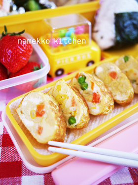 ●ミックスベジタブルin♪チーズ卵焼き●
