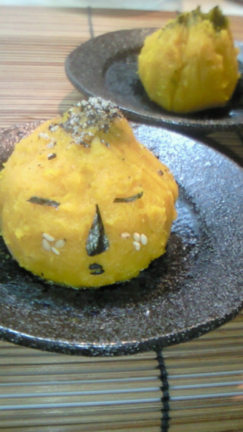 かぼちゃの茶巾で永沢君の画像
