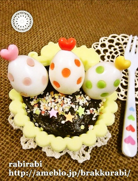 ✿キャラ弁に可愛いカラフルうずらの卵✿