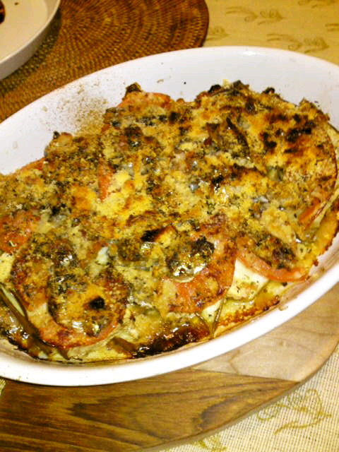 野菜とオイルサーディンのハーブパン粉焼きの画像