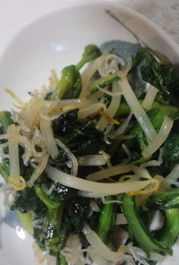 小松菜とジャコの和風炒め煮