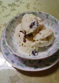ラムレーズンのアイスクリーム