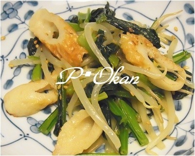 ピリ辛小松菜とチクワの中華風炒め物の画像