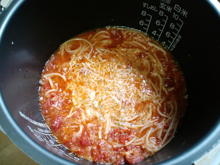 炊飯器で作るトマト系パスタ！の画像