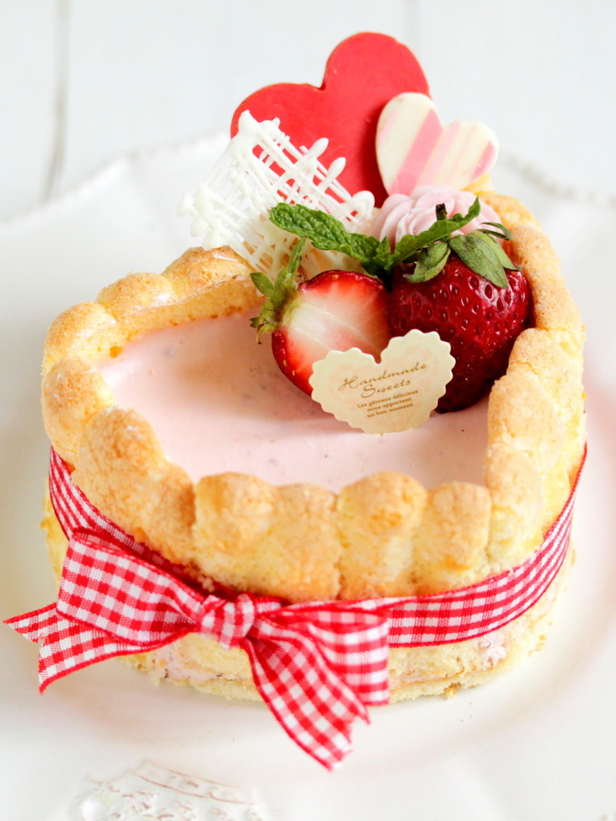 * 苺のシャルロット♡レアチーズケーキ♪の画像