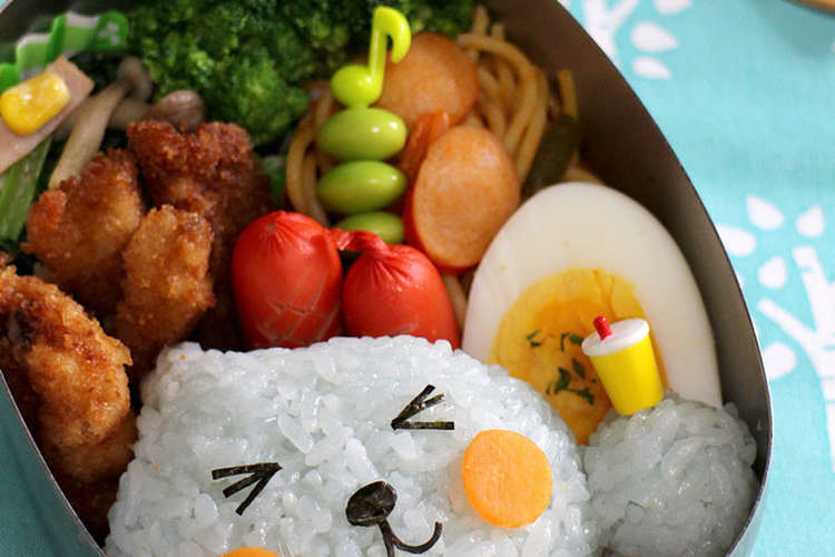 空色デコふりで Qoo クー のキャラ弁 レシピ 作り方 By みやきっちん クックパッド