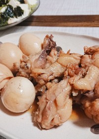 鶏肉と卵の酢醤油煮