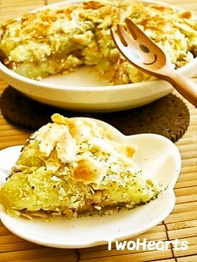 クラッカーde牛ポテのオイマヨ重ね焼き