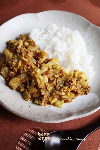 キャベツと挽肉のしっとり無水キーマカレーの写真