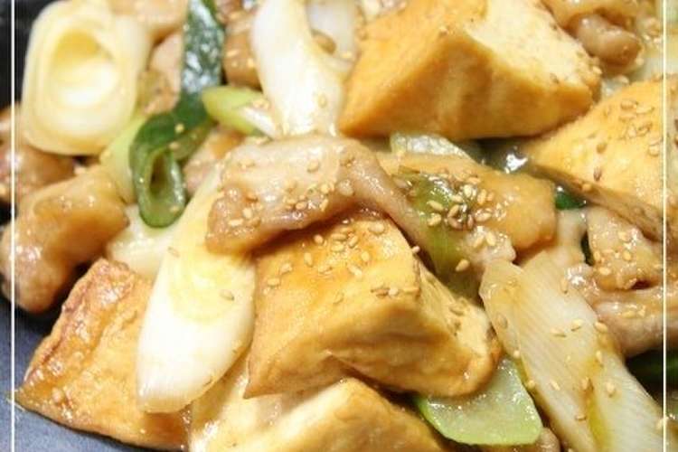 超手抜き焼肉タレで 厚揚げ豚バラの炒め煮 レシピ 作り方 By みぞれっちファン クックパッド