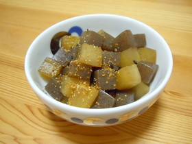 大根とこんにゃくの甘辛コロコロ煮