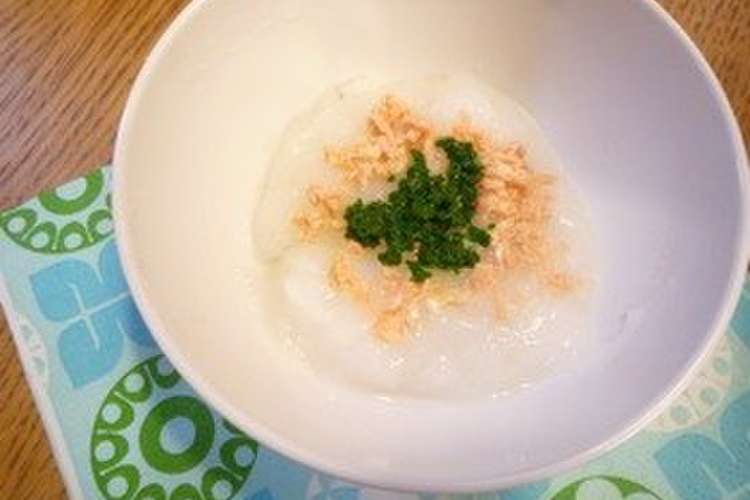 離乳食 鮭と青菜のおかゆ レシピ 作り方 By Niconoco クックパッド 簡単おいしいみんなのレシピが371万品