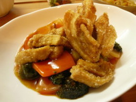 麩豚(車麩の酢豚風)