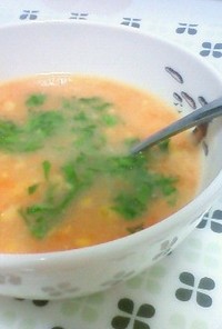 ニンジンとジャガイモのコーンスープ