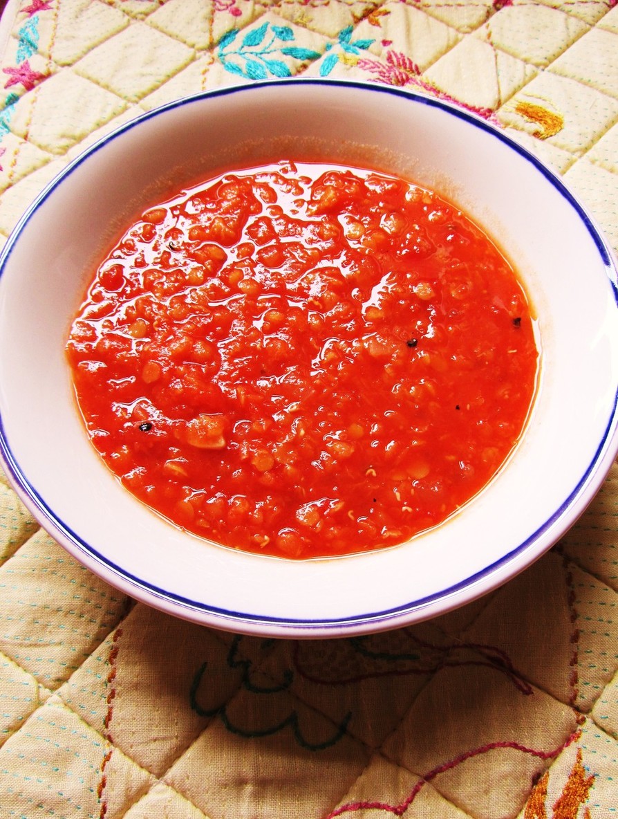 トマト＆レンズ豆のスープの画像