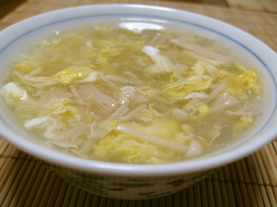エノキのかき卵スープの画像