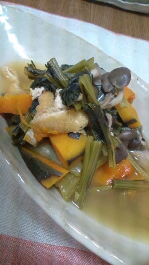 小松菜とかぼちゃのさっと煮の画像