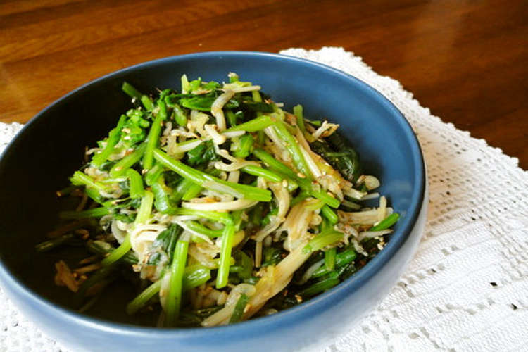 ちりめんじゃこで ほうれん草の和え物 レシピ 作り方 By ななお10 クックパッド 簡単おいしいみんなのレシピが372万品