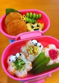 お弁当に☆ちらし寿司でお花見弁当♪