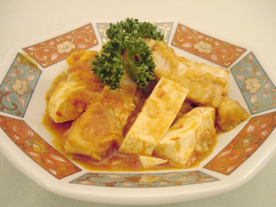豆腐とめかじきのチリソースの画像