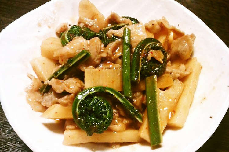 簡単 タケノコと豚肉のキムチ風味炒め レシピ 作り方 By 莉彩パパ クックパッド 簡単おいしいみんなのレシピが357万品