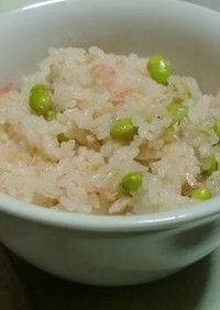 枝豆と桜海老の炊き込みご飯
