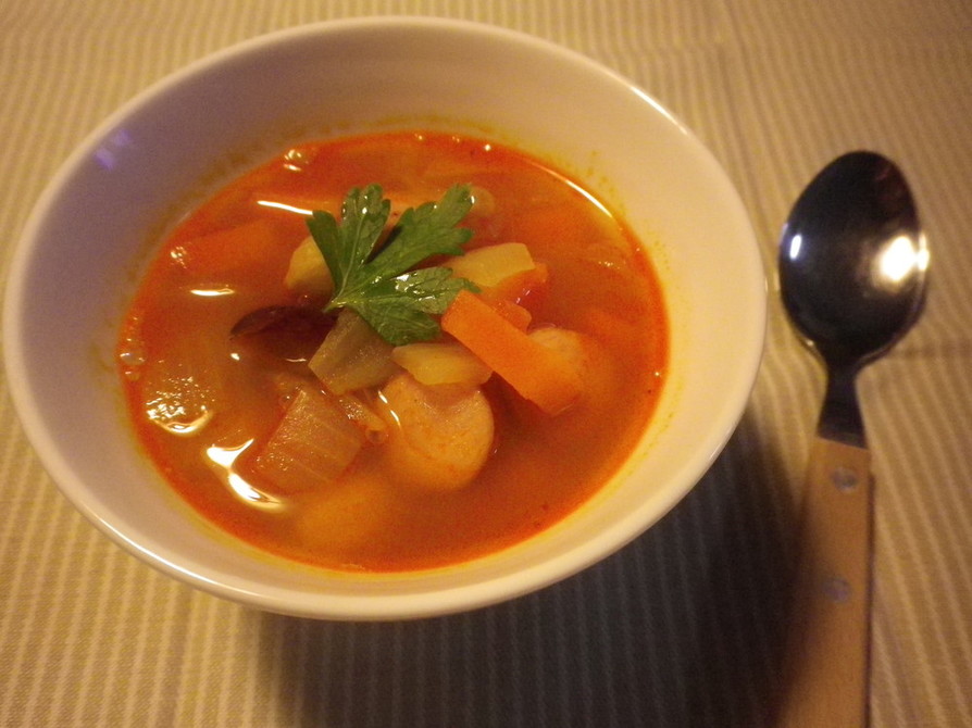トマトの豆まめスープの画像