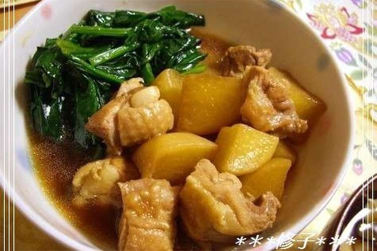鶏肉と大根 ほうれん草の炒め煮 レシピ 作り方 By 修子 クックパッド