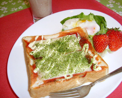 朝食☆チーズ青海苔トーストの写真