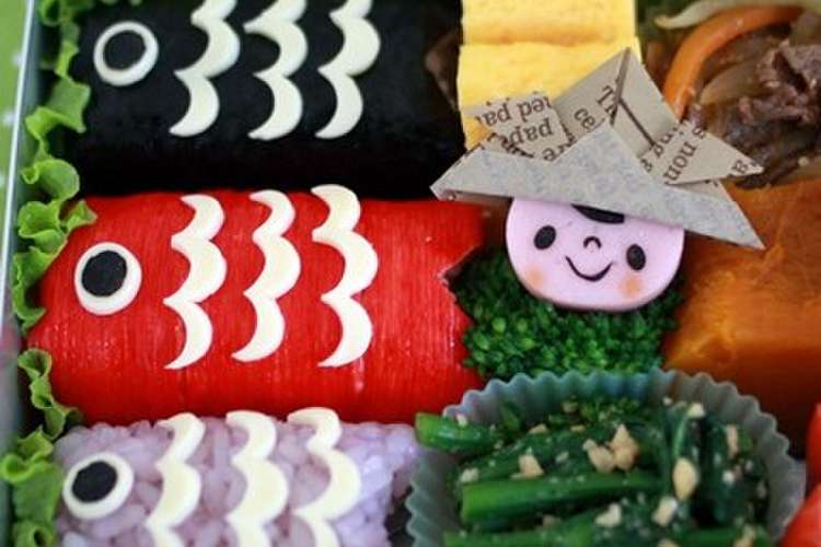 こどもの日キャラ弁 鯉のぼりおにぎり レシピ 作り方 By Momo クックパッド 簡単おいしいみんなのレシピが373万品