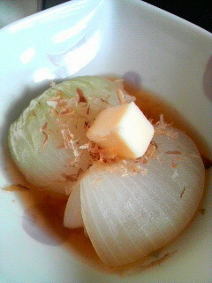 簡単*新玉ねぎのバターめんつゆ