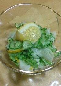 胡瓜と大根のレモンサラダ♪