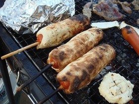 アウトドアに、BBQに!ウインナーパン♪