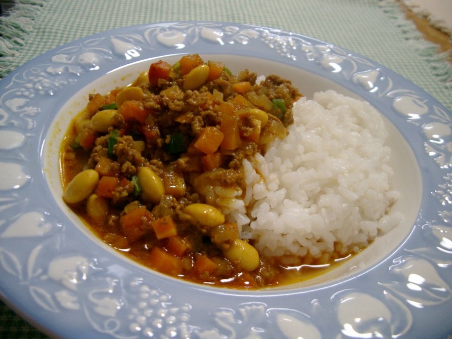 野菜たっぷり✾大豆のキーマカレーの画像