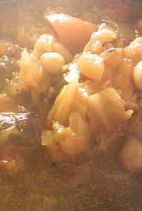 圧力鍋：鶏手羽元肉と大豆と野菜のトマト煮