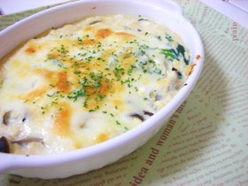 豆腐ソースのきのこグラタン♡超ヘルシー