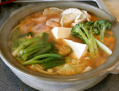 コチュジャンとダシダで韓国キムチ風味噌鍋の画像