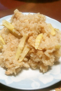 季節の笹タケノコご飯(炊飯器、圧力鍋)