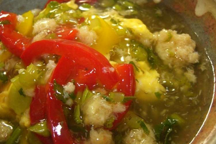 ベトナム カラフルパプリカの簡単かに玉 レシピ 作り方 By Marilin36 クックパッド 簡単おいしいみんなのレシピが360万品